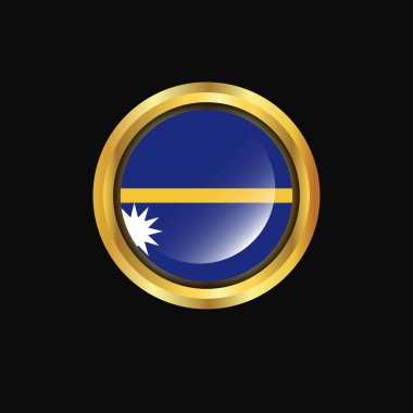Nauru bayrak altın düğme