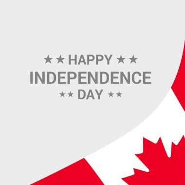Kanada bağımsızlık günü tipografi tasarlamak vektör
