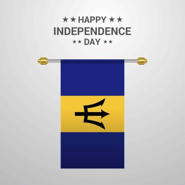 Bayrak arka plan asılı Barbados bağımsızlık günü