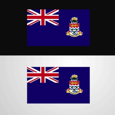 Cayman Adaları bayrak banner tasarımı