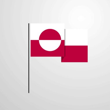 Bayrak tasarlamak vektör sallayarak Grönland