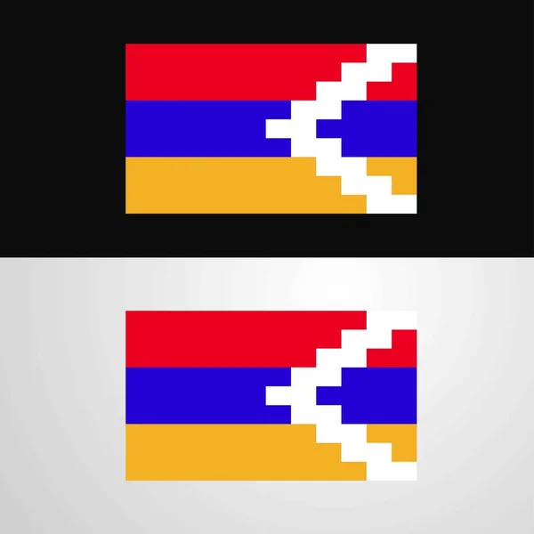 Dağlık Karabağ Cumhuriyeti Bayrağı Banner Tasarımı — Stok Vektör