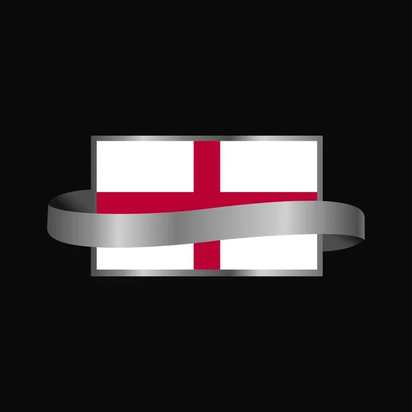 Bandera Inglaterra Diseño Banner Cinta — Vector de stock