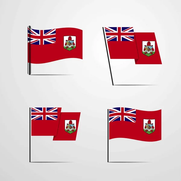 Illustration Vectorielle Drapeau Des Bermudes — Image vectorielle