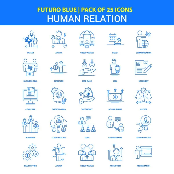 Human Relation Icons - Futuro Blue 25 Icon pack