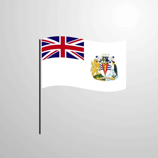 British Antarctic Territory Waving Flag — Stock Vector