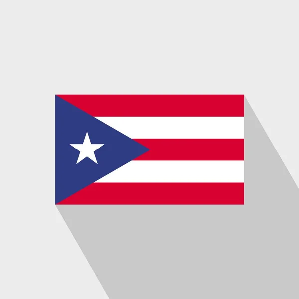 波多黎各国旗长影子设计向量 — 图库矢量图片