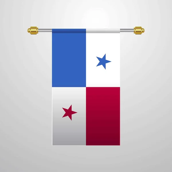 Παναμά Κρέμονται Σημαία Εικονογράφηση Διάνυσμα — Διανυσματικό Αρχείο