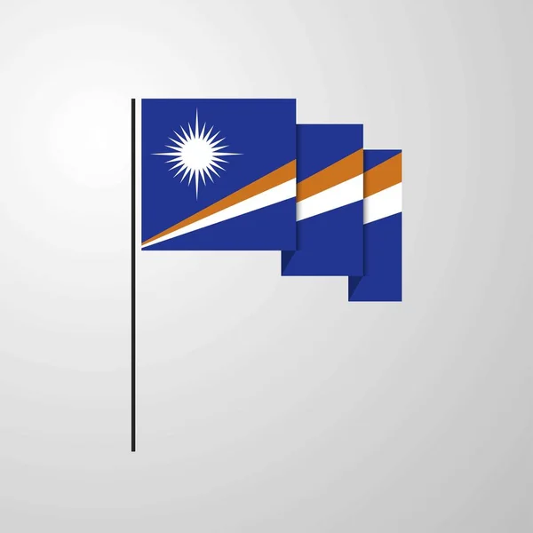 Marshallovy Ostrovy Mávat Vlajkou Kreativní Pozadí — Stockový vektor