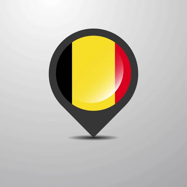 Belgique Carte Pin Illustration Vectorielle — Image vectorielle