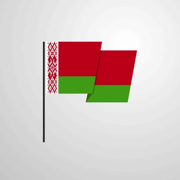 Belarus Waving Flag Design Vector — Stock Vector