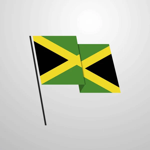 Jamaica Vlag Pictogram Vectorillustratie — Stockvector