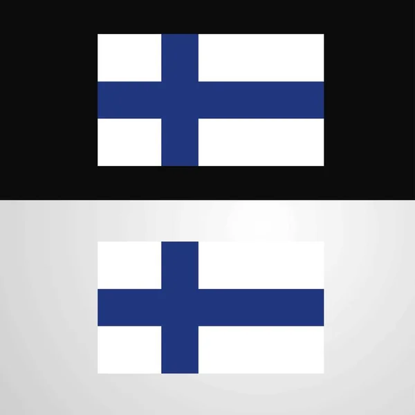 Finsko Vlajkový Banner Design — Stockový vektor