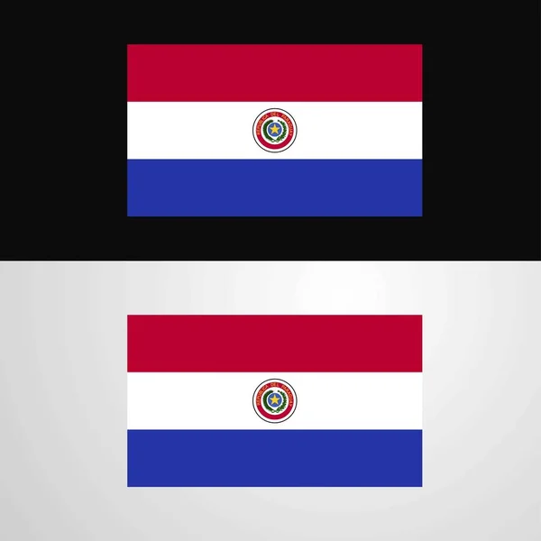 Bandiera Paraguay Design Banner — Vettoriale Stock