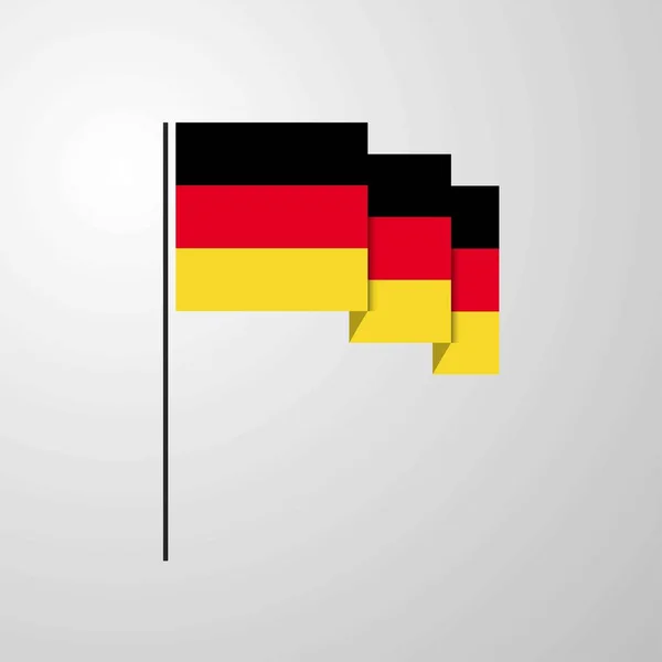 Alemania Ondeando Bandera Fondo Creativo — Archivo Imágenes Vectoriales