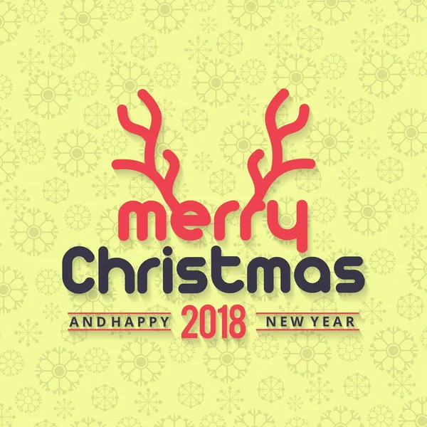 Feliz Navidad Diseño Creativo Con Tipografía Vector — Vector de stock