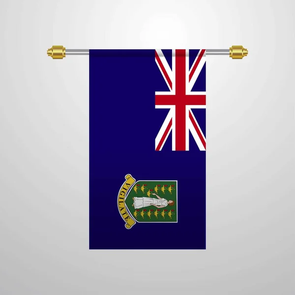 Panenské Ostrovy Velké Británie Visí Vlajky — Stockový vektor
