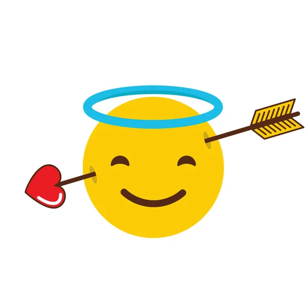 Sonriente Emoji Icono Diseño Colorido Vector Ilustración — Archivo Imágenes Vectoriales