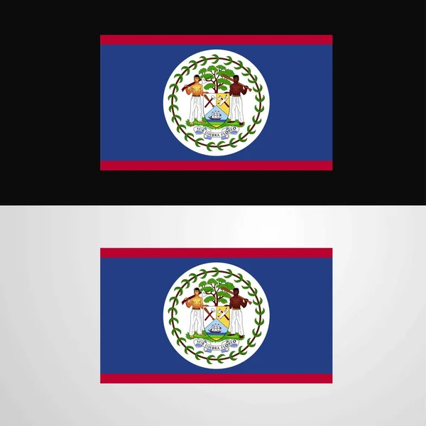 Projekt Banera Bandera Belize — Wektor stockowy