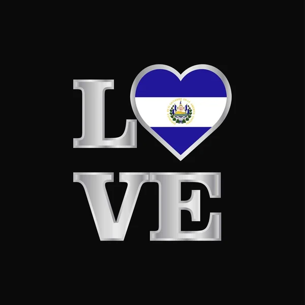 Αγάπη Τυπογραφία Σαλβαδόρ Σχεδίου Σημαιών Διάνυσμα Όμορφα Γράμματα — Διανυσματικό Αρχείο