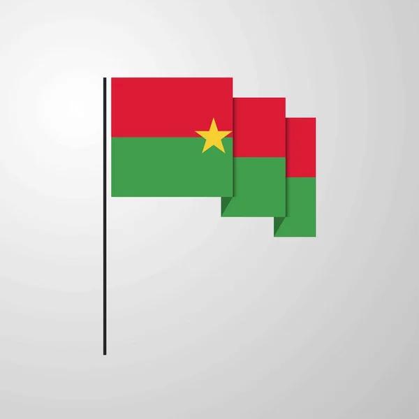 Буркина Фасо Размахивая Флагом Творческий Фон — стоковый вектор