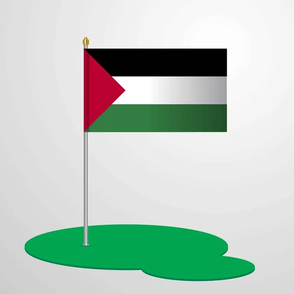 Palestine Drapeau Polonais Illustration Vectorielle — Image vectorielle