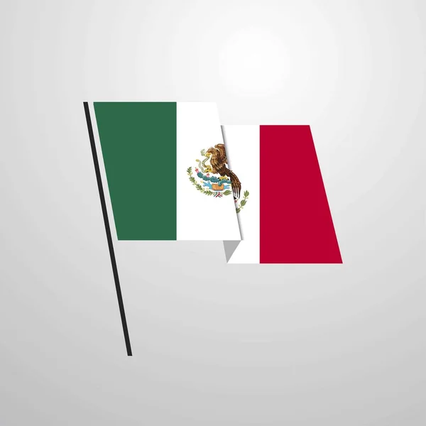 Messico Bandiera Icona Vettoriale Illustrazione — Vettoriale Stock