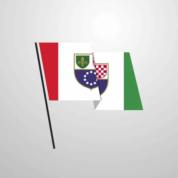 Боснія Герцеговина Прапор Значок Векторні Ілюстрації — стоковий вектор
