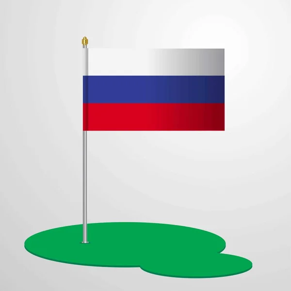 Russie Drapeau Polonais Illustration Vectorielle — Image vectorielle