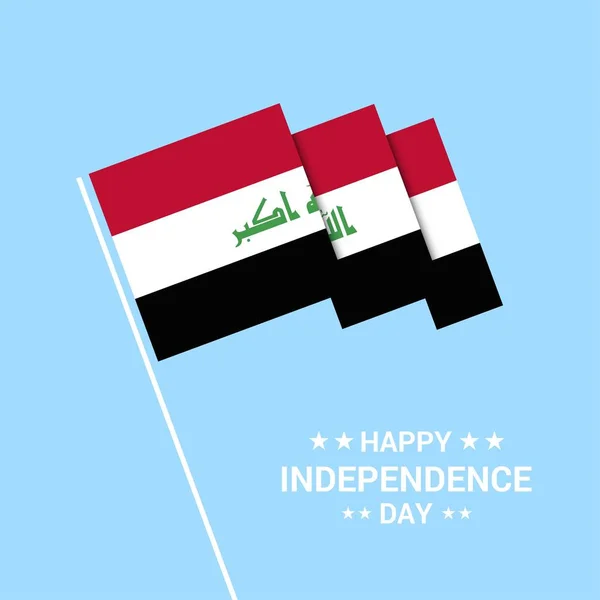 День Незалежності Іраку Друкарські Дизайн Векторний Прапор — стоковий вектор