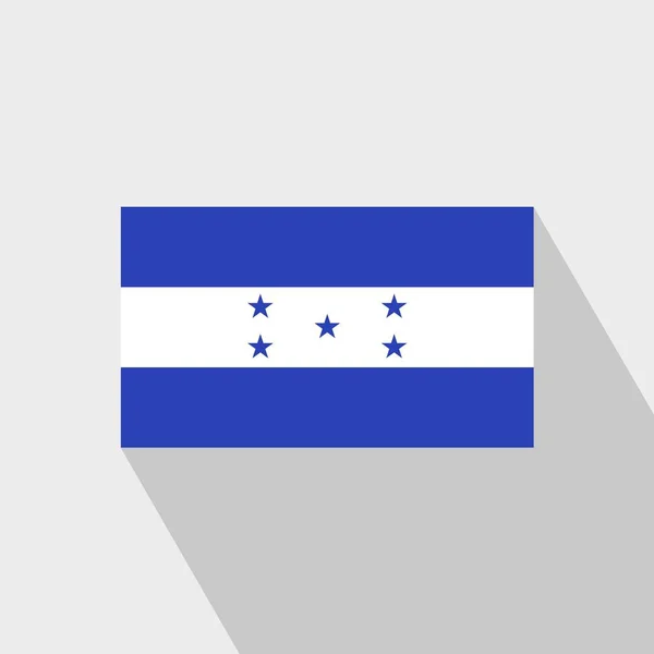 Vlag Van Honduras Long Shadow Ontwerp Vector — Stockvector