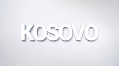 Kosova, metin tasarım. hat. Tipografi poster. Duvar kağıdı arka plan olarak kullanılabilir