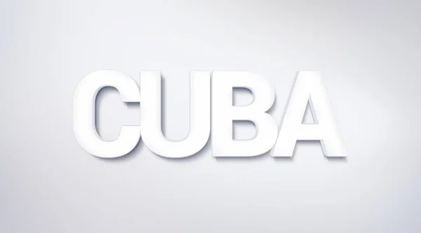 Cuba Disegno Del Testo Calligrafia Manifesto Tipografico Utilizzabile Come Sfondo — Foto Stock