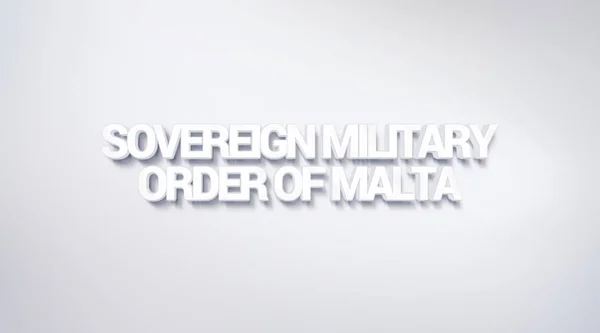 Sovrano Ordine Militare Malta Disegno Testuale Calligrafia Manifesto Tipografico Utilizzabile — Foto Stock