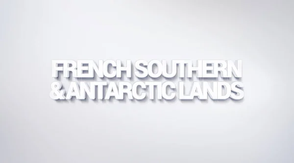 French Southern Antarctic Lands Text Design Caligrafía Cartel Tipografía Utilizable — Foto de Stock