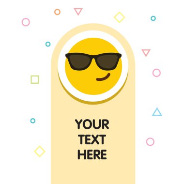 Tutum emoji simgesi tasarım, renkli vektör çizim