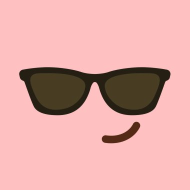 Tutum emoji simgesi tasarım, renkli vektör çizim