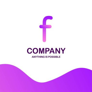 Mor temalı F şirketi logosu tasarımı