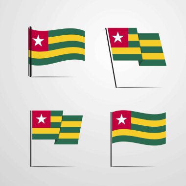 Togo bayrak simge vektör çizim