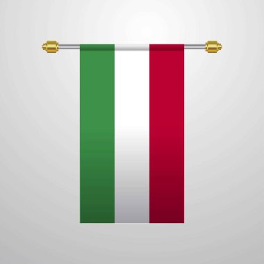 Hungary hanging Flag, vector illustration clipart