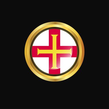 Guernsey bayrak altın düğme