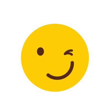 Emoji simgesi tasarım, renkli vektör çizim gülümseyen