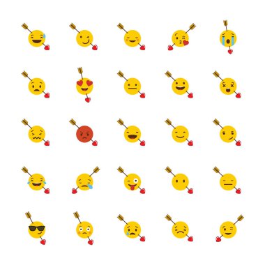 Emojis tasarlamak vektör ayarla