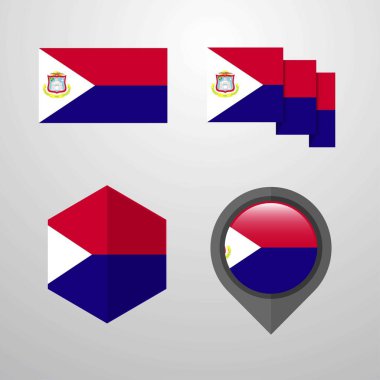 Saint-Martin bayrak dizayn vektörü