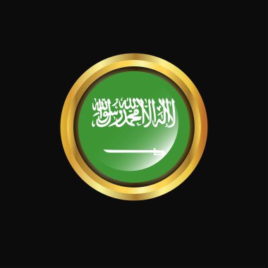 Suudi Arabistan bayraklı Altın düğme