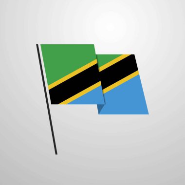 Tanzanya bayrak simge vektör çizim