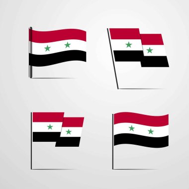Suriye bayrağı simge vektör çizim