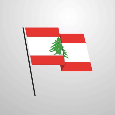 Lübnan bayrağı simge vektör çizim