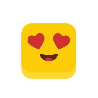 Aşk emoji simge tasarlamak vektör
