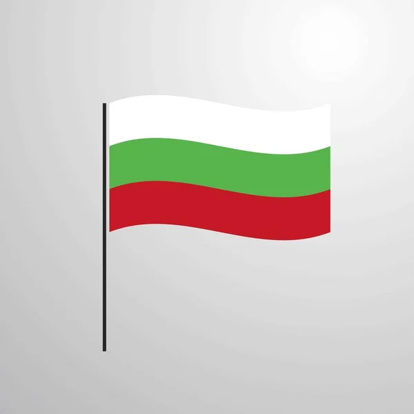 Bulgaria Ondeando Bandera Ilustración Vectorial — Archivo Imágenes Vectoriales